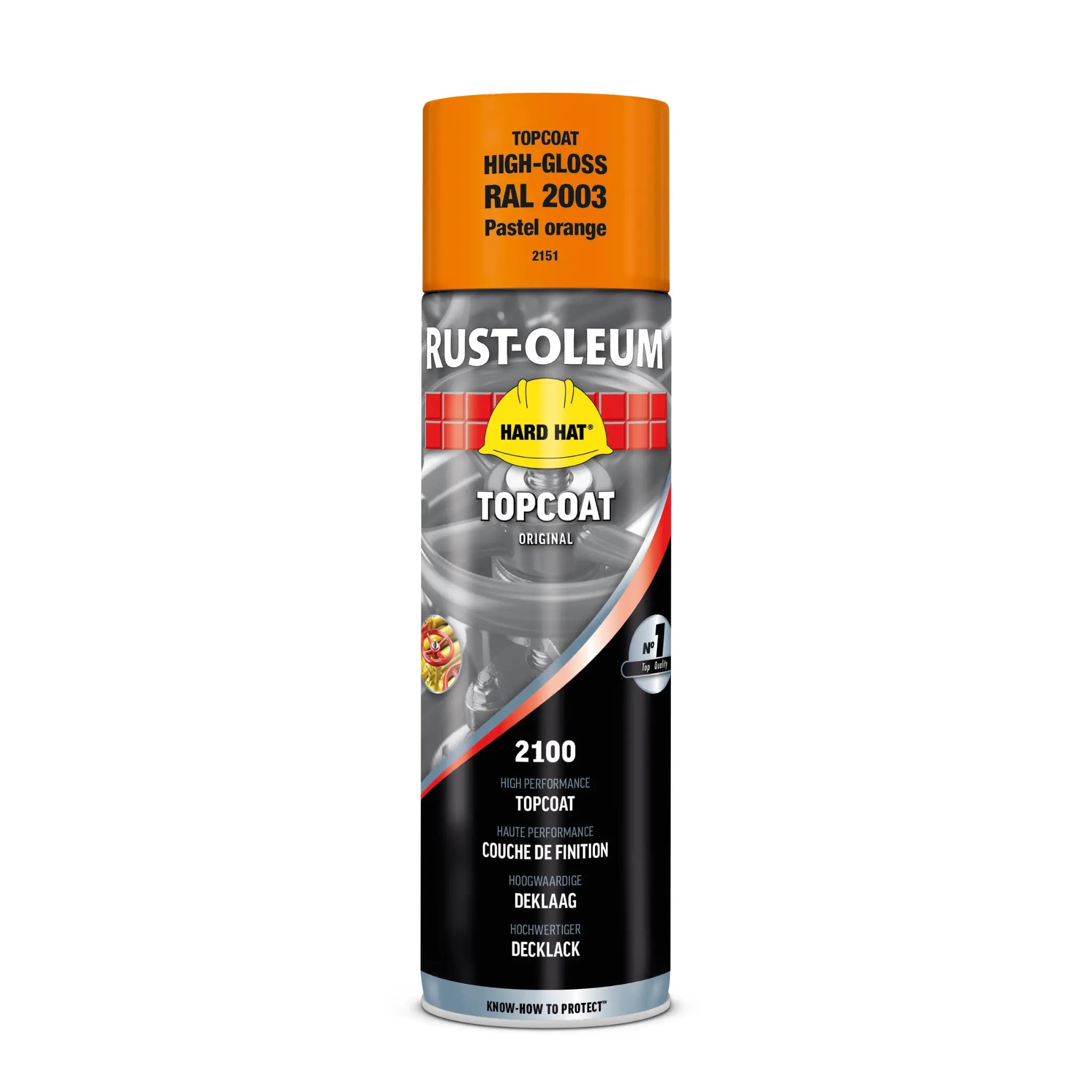 Rust-Oleum 2100 Hard Hat Ral 2003 Pastel Orange Gloss Topcoat