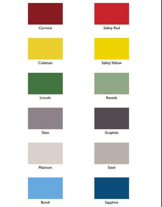 AndCoat HB PU Colour Chart