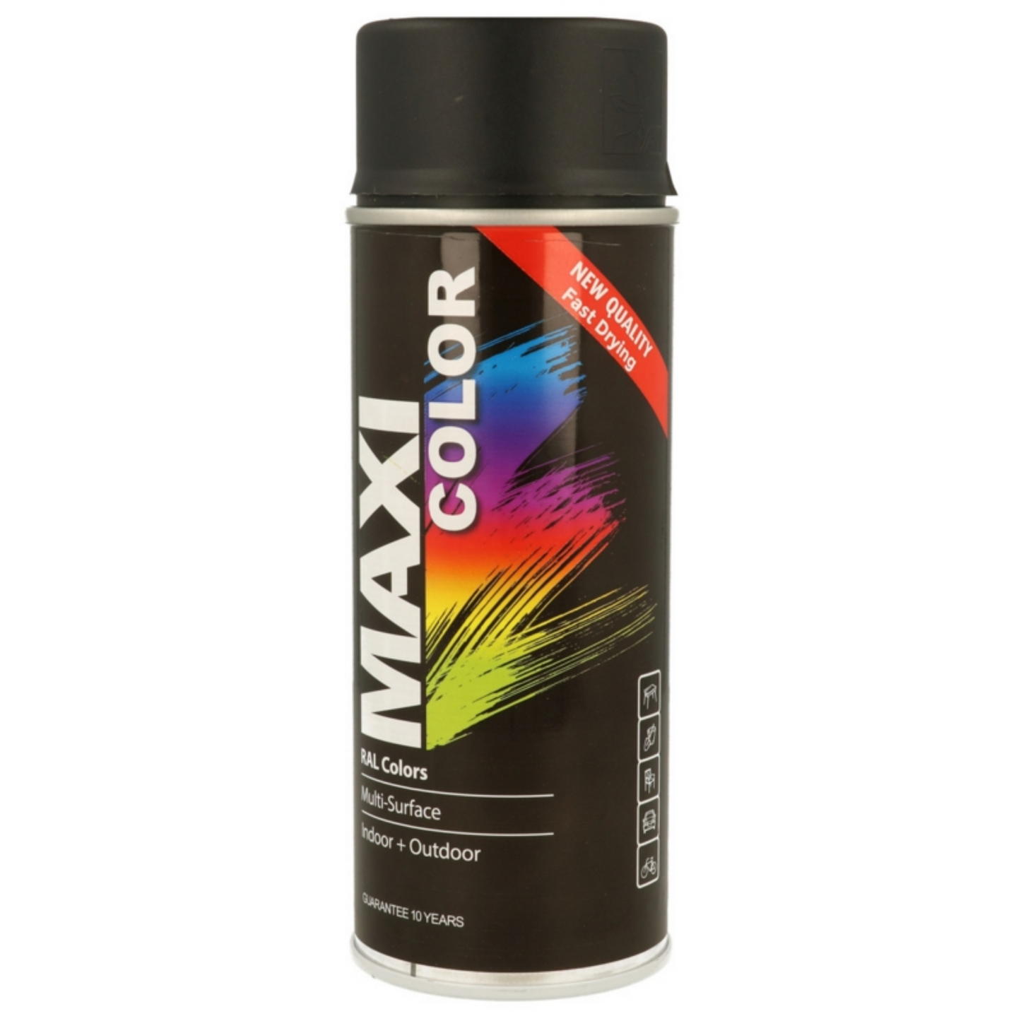 MaxiColor Spray Matt Deep Black RAL 9005 - 400ml