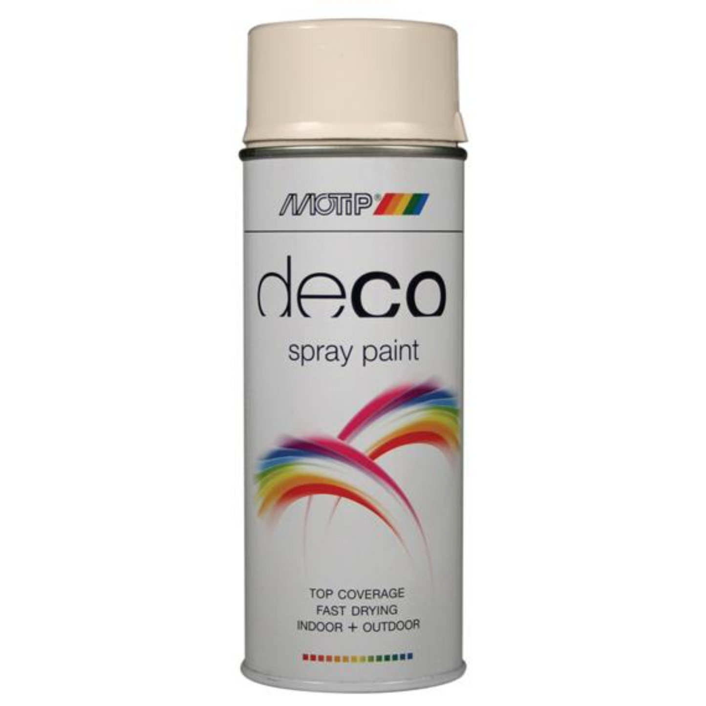 Motip Deco Spray High Gloss RAL 9001 Cream White - 400ml