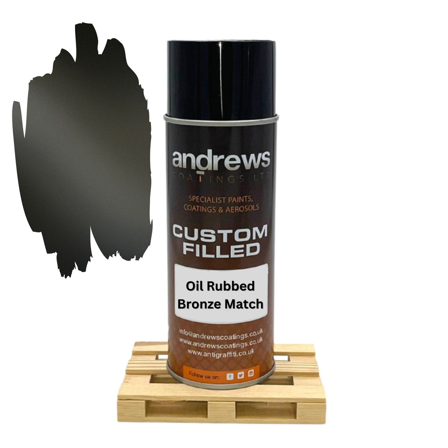 Andrews Custom Filled Aerosol - Oil Rubbed Bronze Match