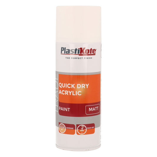 PlastiKote Quick Dry Acrylic Spray Matt White