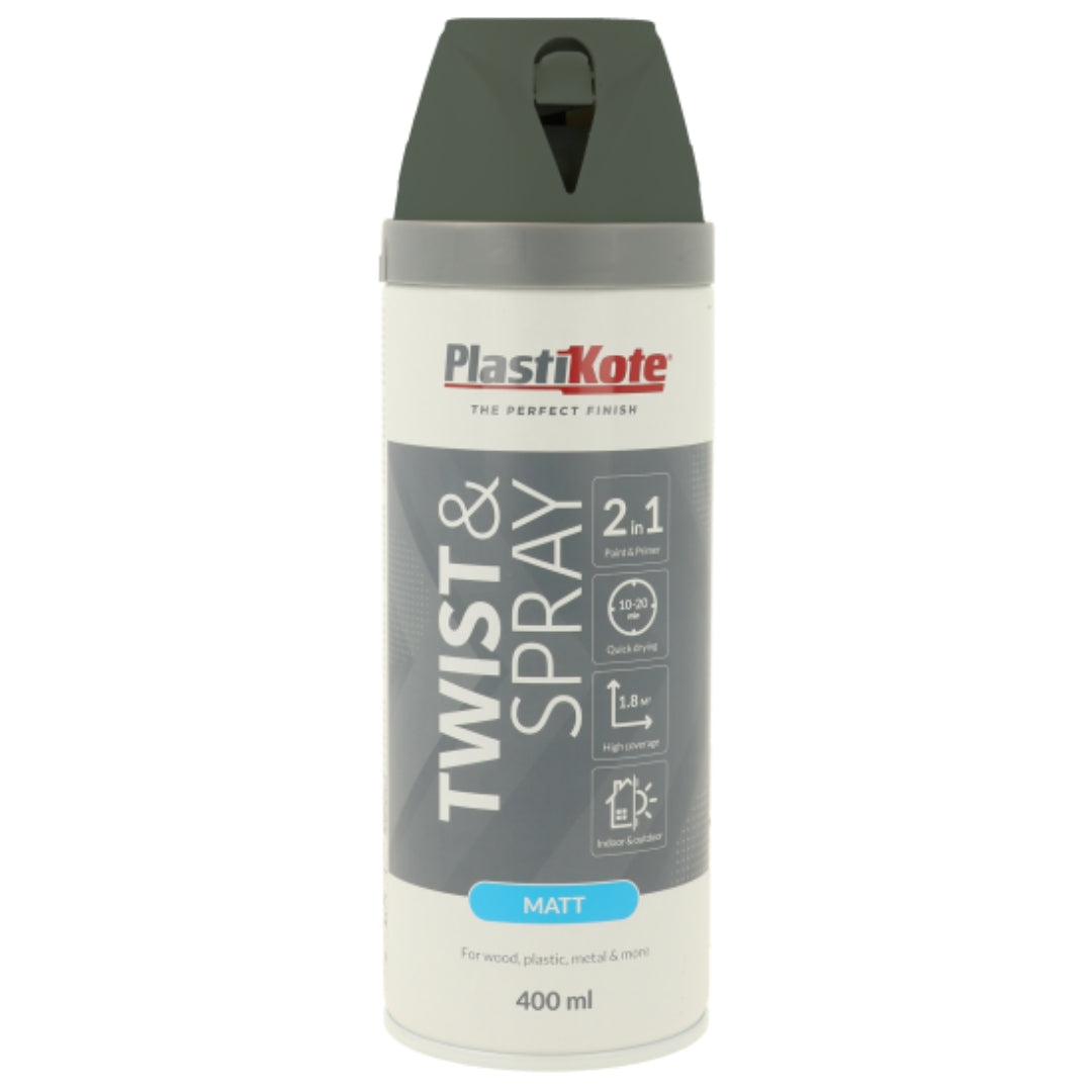 Plastikote Twist & Spray Matt Quartz Grey - 400ml
