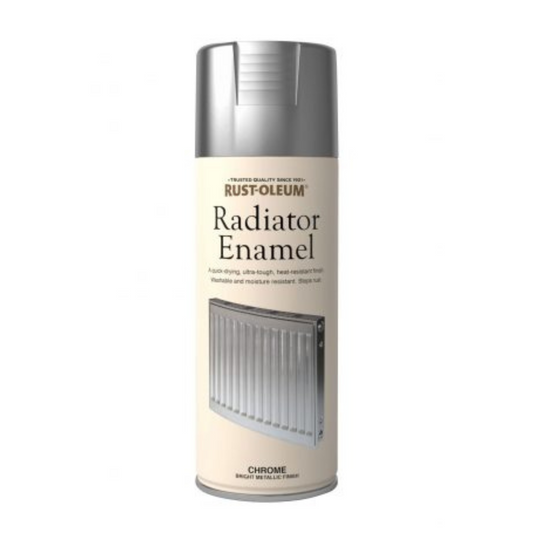 Rustoleum radiator enamel metallic chrome