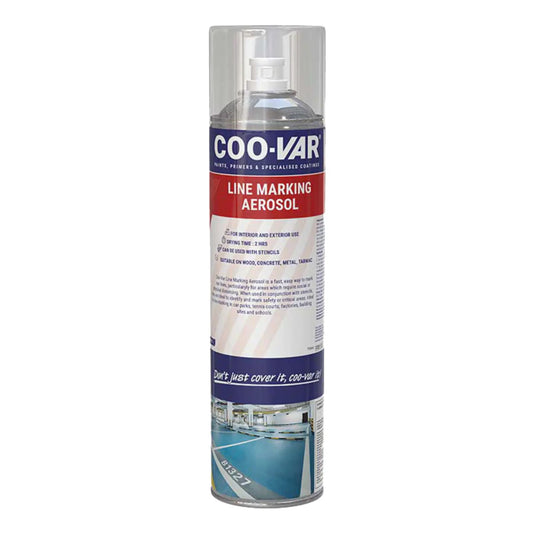 COO-VAR line marking aerosol spray can on a white background