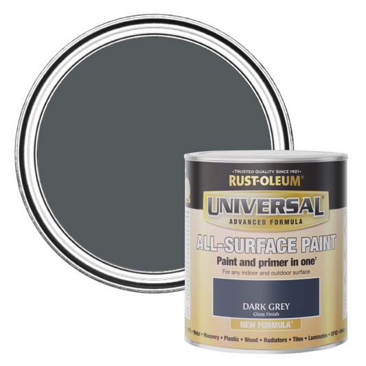 Rust-Oleum Universal All-Surface - Dark Grey Gloss - 750ml