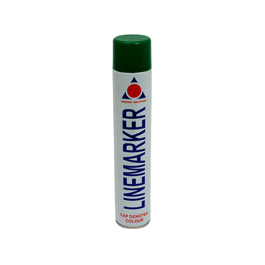 Line marker canister with green lid on a white background