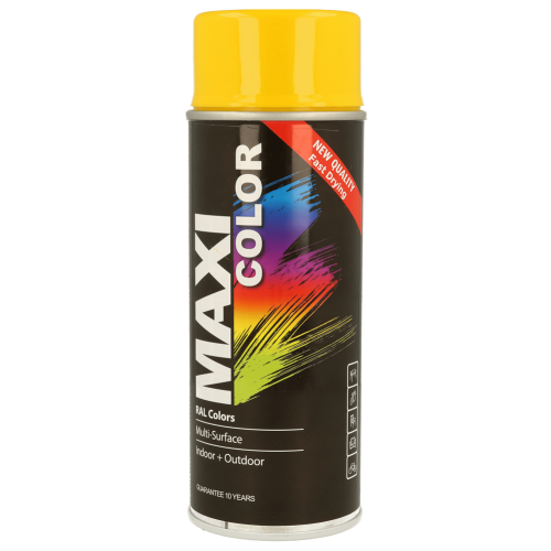MaxiColor Spray Gloss Rape Yellow RAL 1021 - 400ml