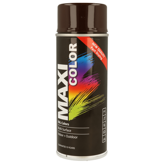 MaxiColor Spray Gloss Choco Brown RAL 8017 - 400ml