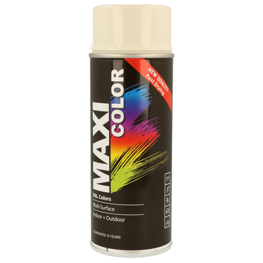 MaxiColor Spray Gloss Cream White RAL9001 - 400ml