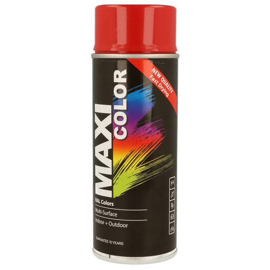 MaxiColor Spray Gloss Flame Red RAL 3000 - 400ml