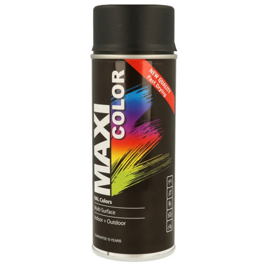 MaxiColor Spray Matt Deep Black RAL 9005 - 400ml