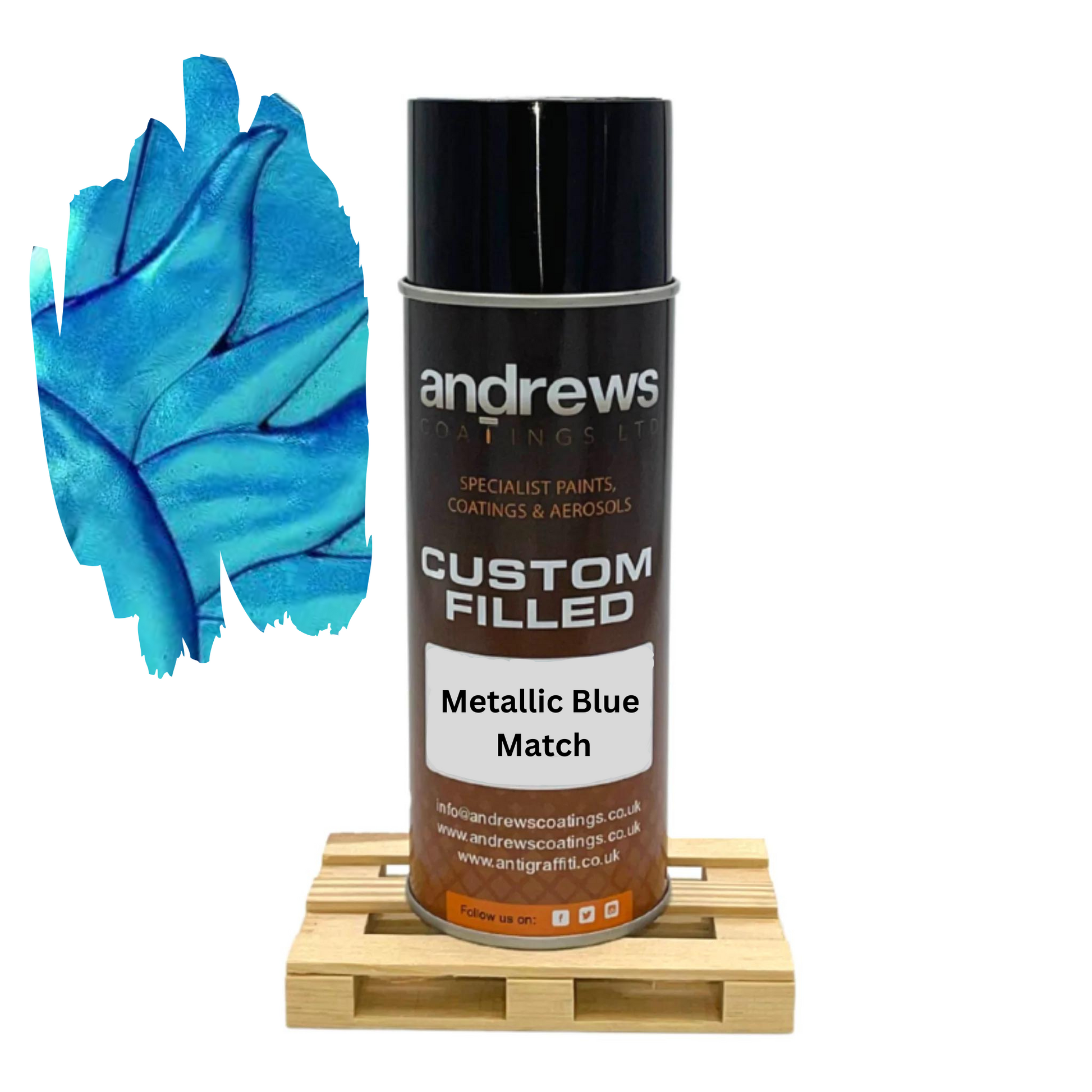 Andrews Custom Filled Aerosol - Metallic Blue Match