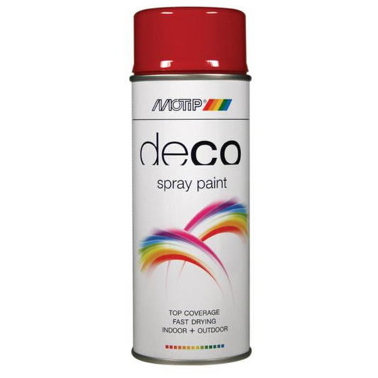 Motip Deco Spray High Gloss RAL 3002 Carmine Red - 400ml