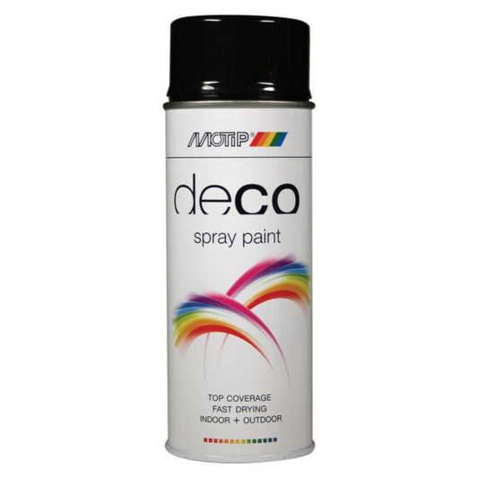 Motip Deco Spray High Gloss RAL 9005 Deep Black - 400ml