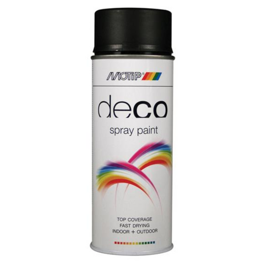 Motip Deco Spray Matt RAL 9005 Deep Black - 400ml