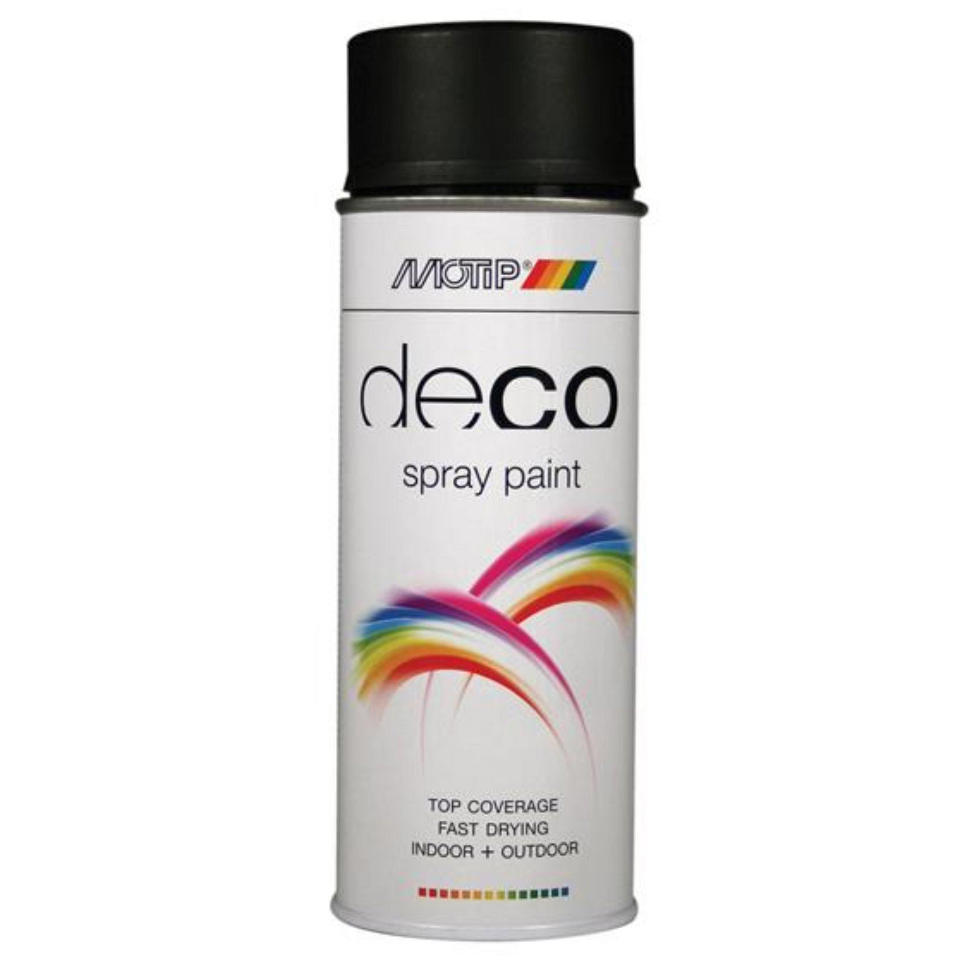 Motip Deco Spray Satin Matt RAL 9005 Deep Black - 400ml