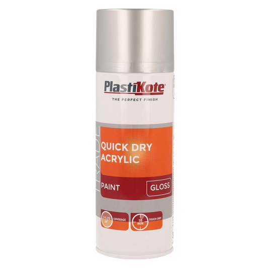 PlastiKote Quick Dry Acrylic Spray Gloss Silver