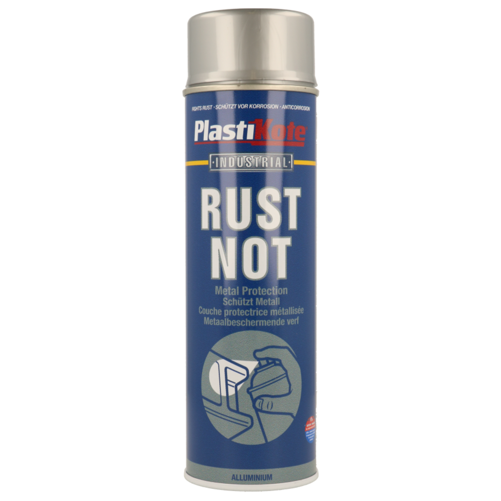 PlastiKote Rust Not Aluminium Spray - 500ml