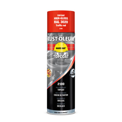 Rust-Oleum 2100 Hard Hat Ral 3020 Traffic Red Gloss Topcoat - 500ml