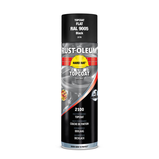 Rust-Oleum spray paint can on a white background