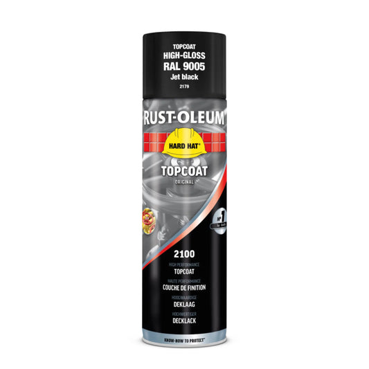 Rust-Oleum spray paint can on a white background