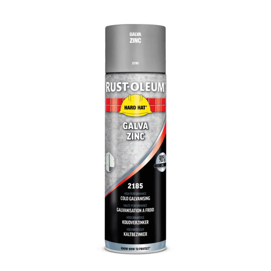 Rust-Oleum Galva Zinc spray paint can on a white background