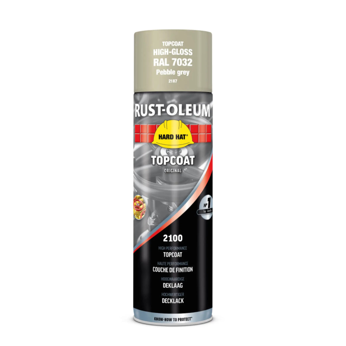Rust Pibble Rust-Oleum 2100 Hard Hat Ral 7032 Pebble Grey Topcoat - 500ml – Andrews ...