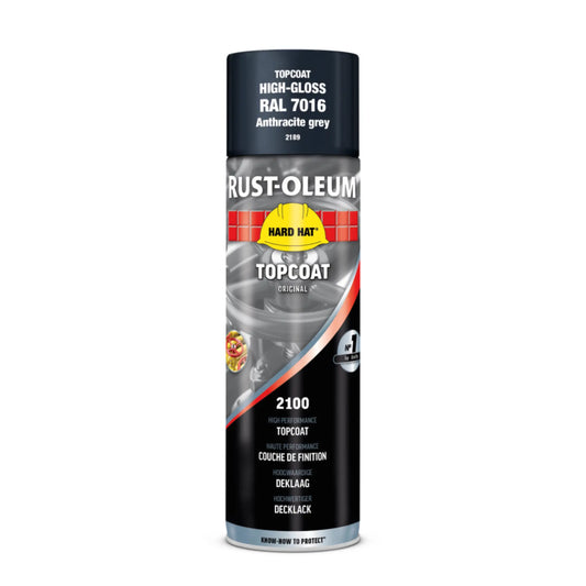 Rust-Oleum spray paint can on a white background