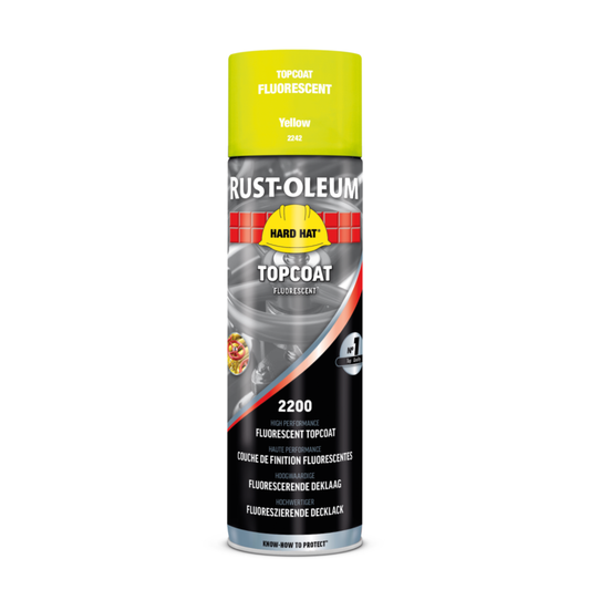 Rust-Oleum spray paint can on a white background