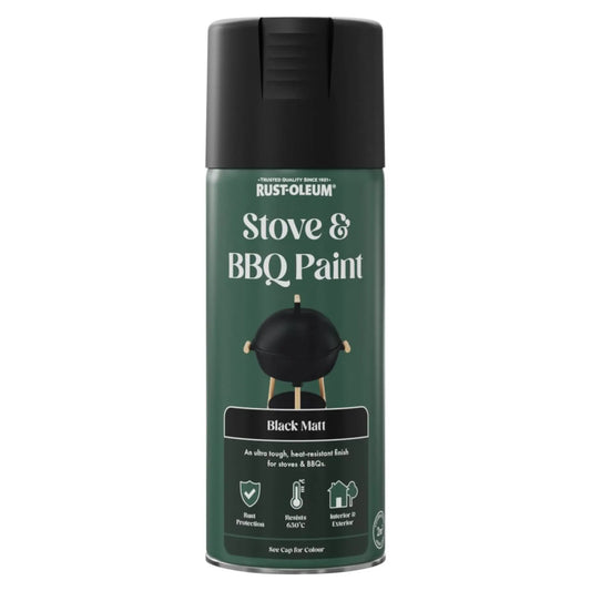 Rust-Oleum Stove & BBQ Paint can on a white background