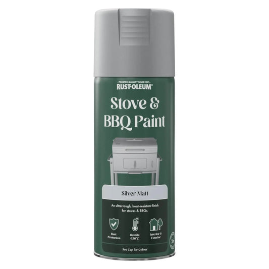 Rust-Oleum Stove & BBQ Paint can on a white background