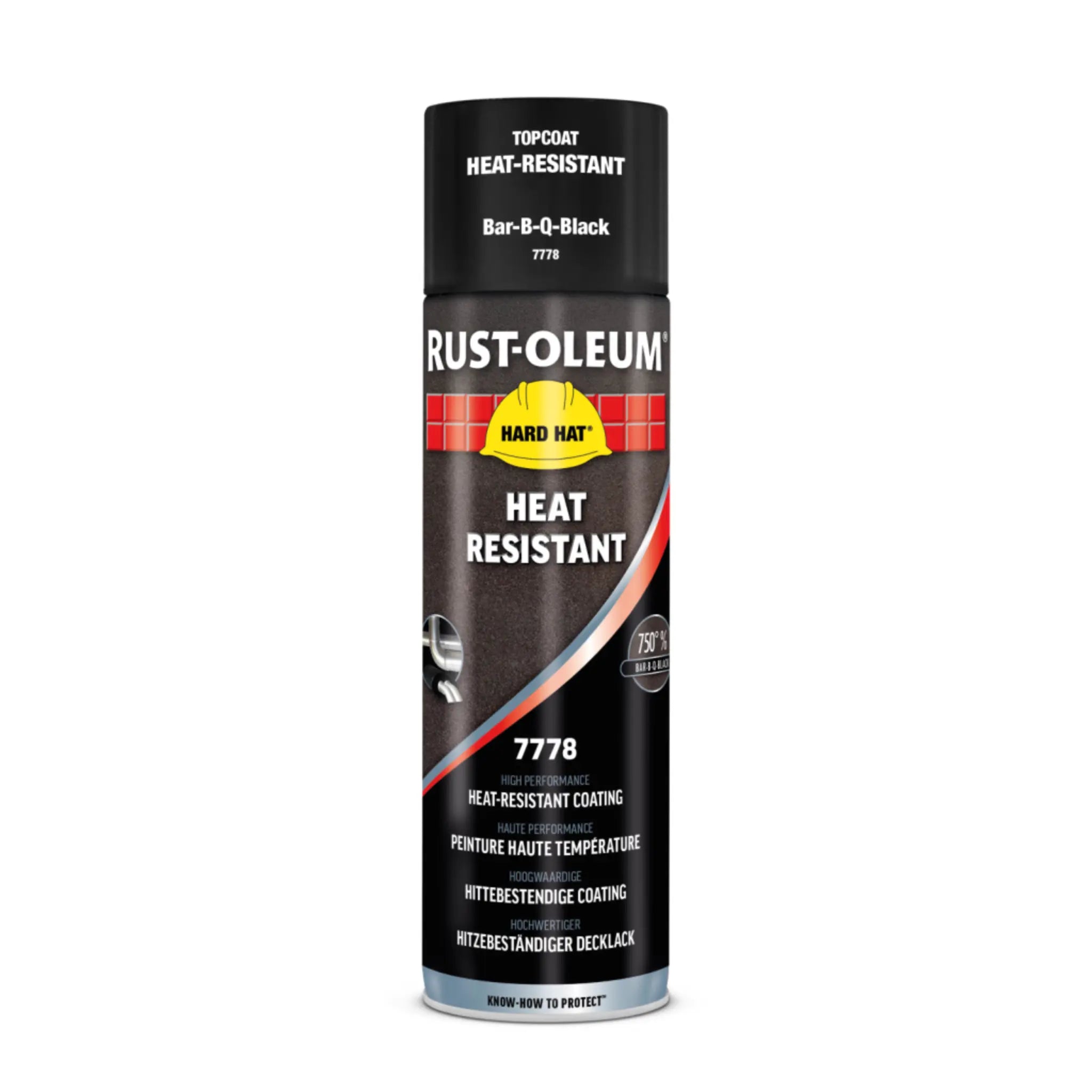 Rust-Oleum heat-resistant spray paint can on a white background
