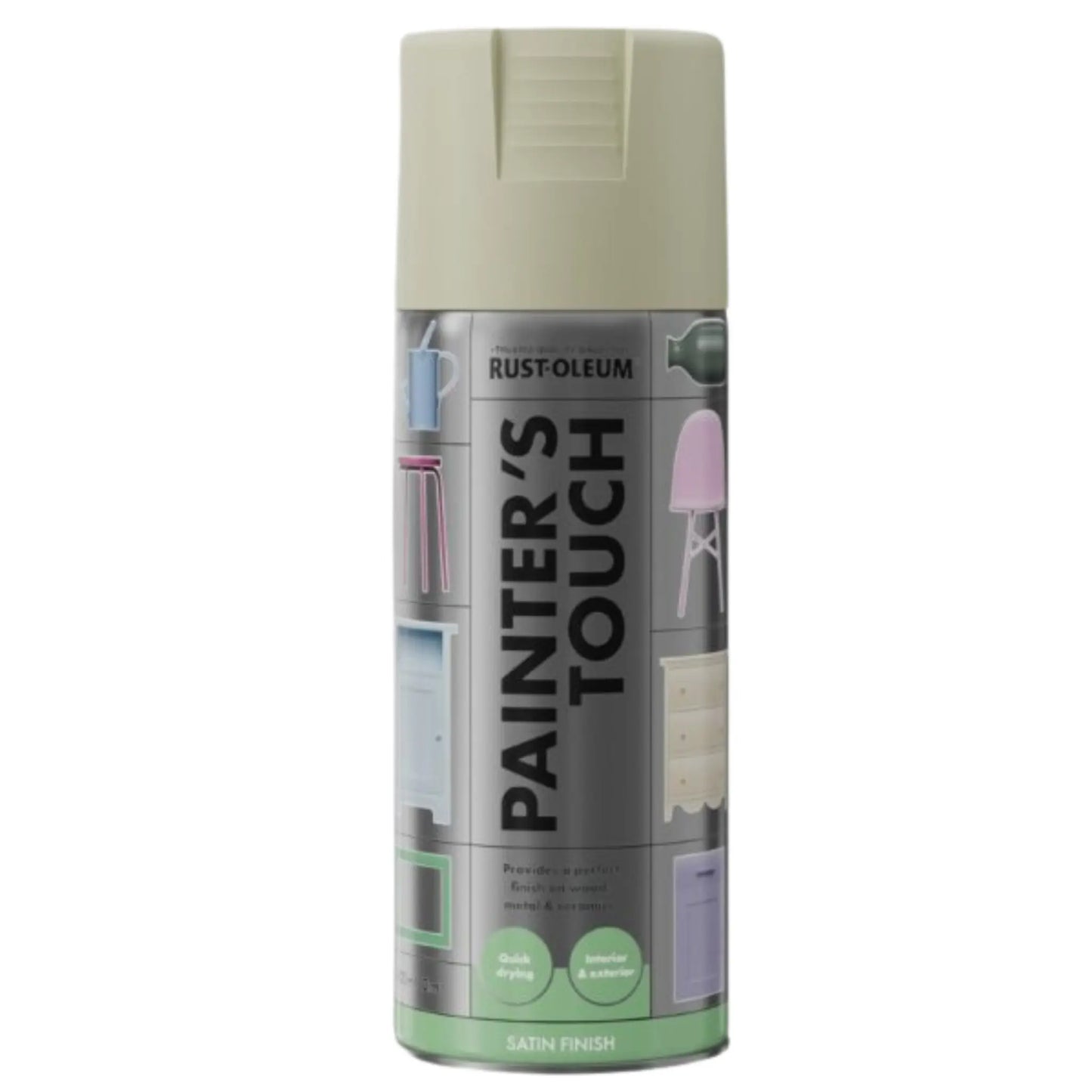 Rust-Oleum Painter's Touch spray paint can on a white background