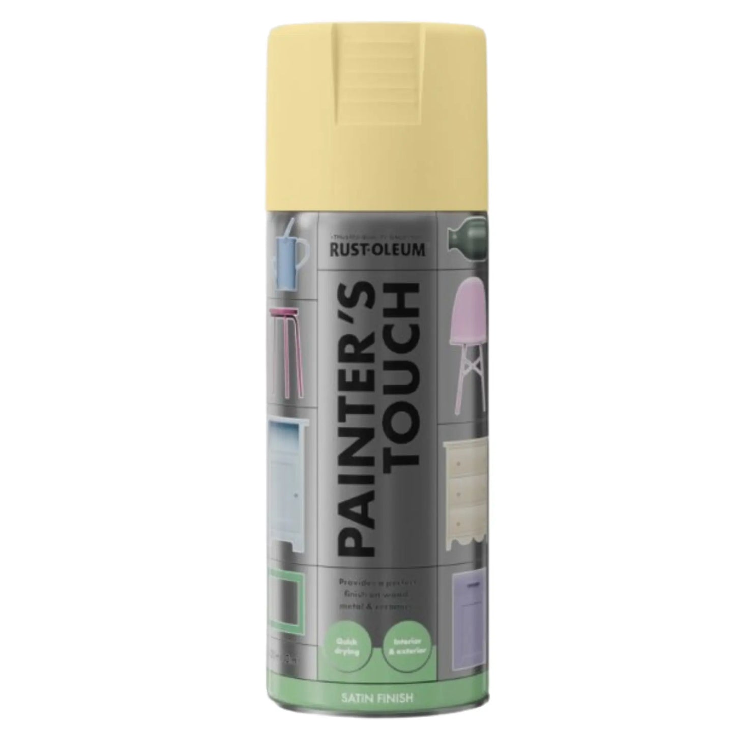 Rust-Oleum Painter's Touch spray paint can on a white background