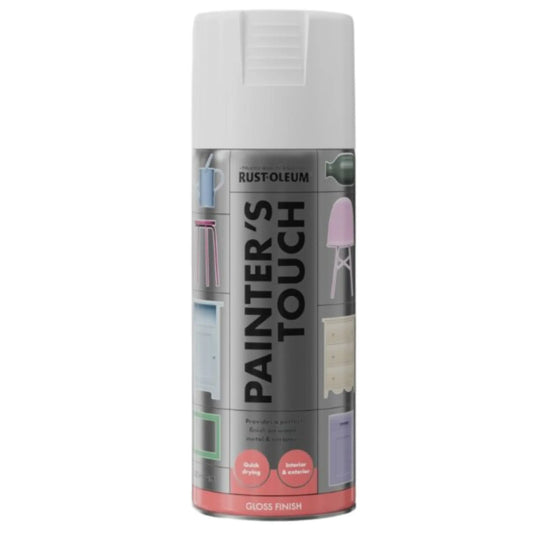 Rust-Oleum Painter's Touch spray paint can on a white background