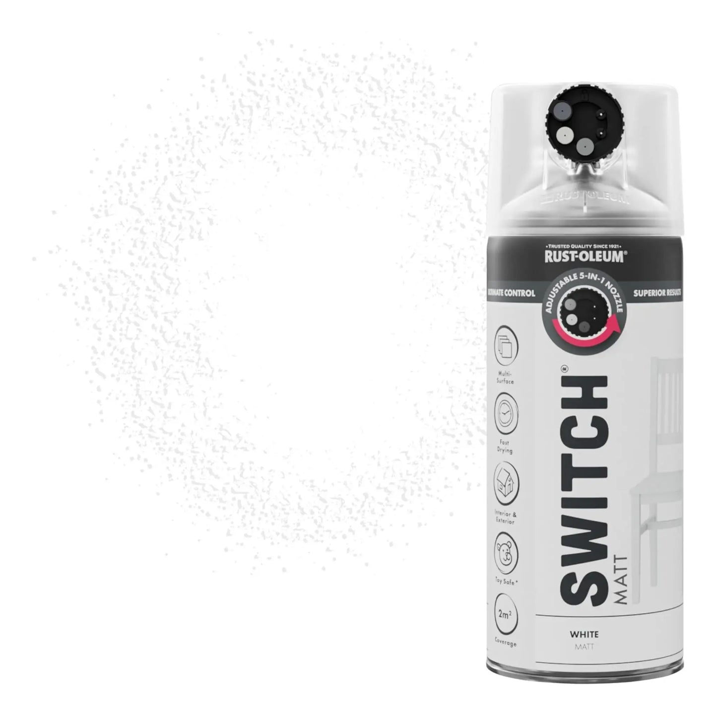 Rust-Oleum Switch spray paint can on a white background