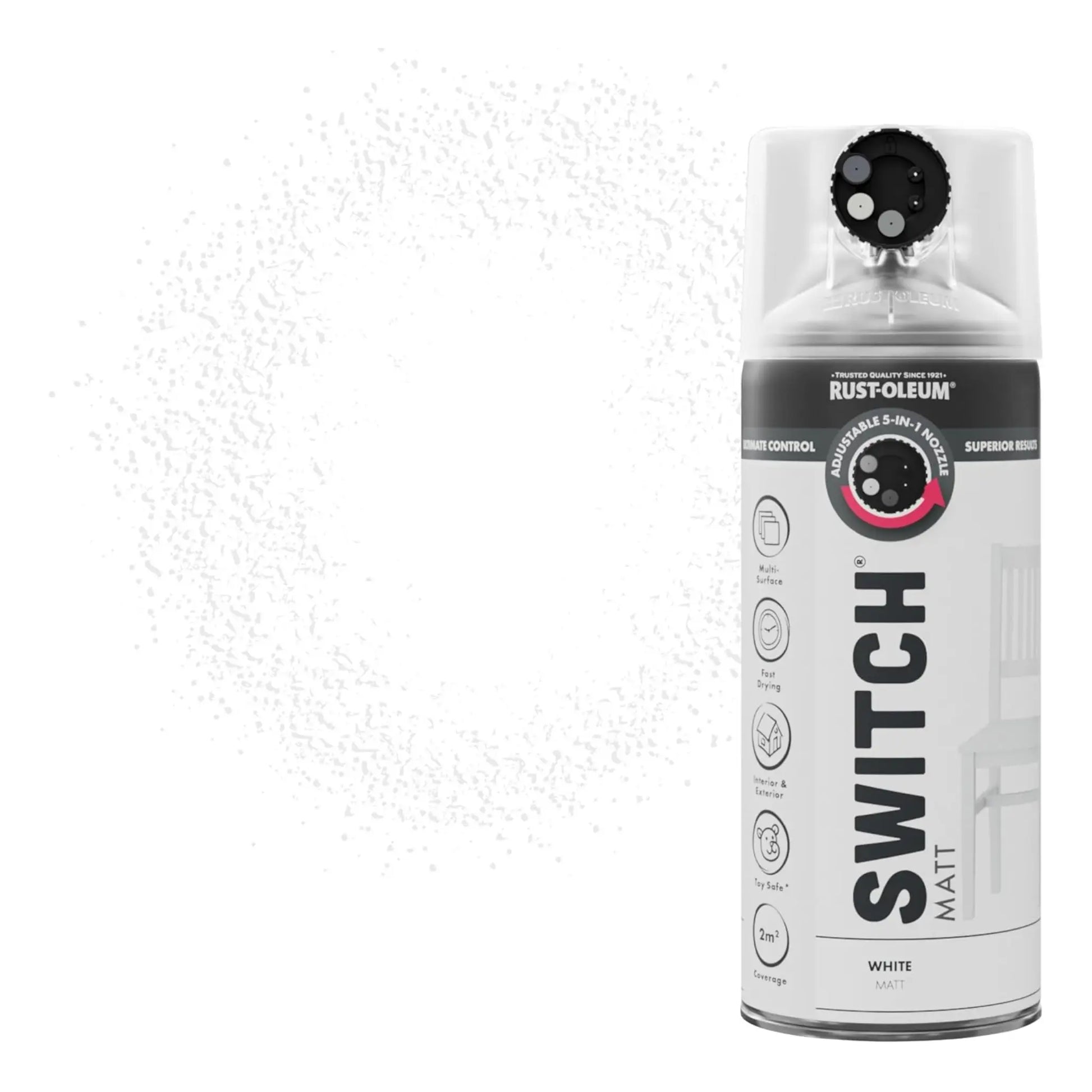 Rust-Oleum Switch spray paint can on a white background