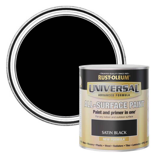 Rust-Oleum Universal All-Surface - Black Satin - 750ml