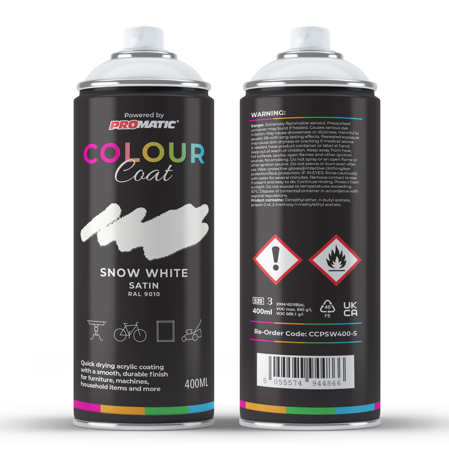 Colour Coat Snow White Satin