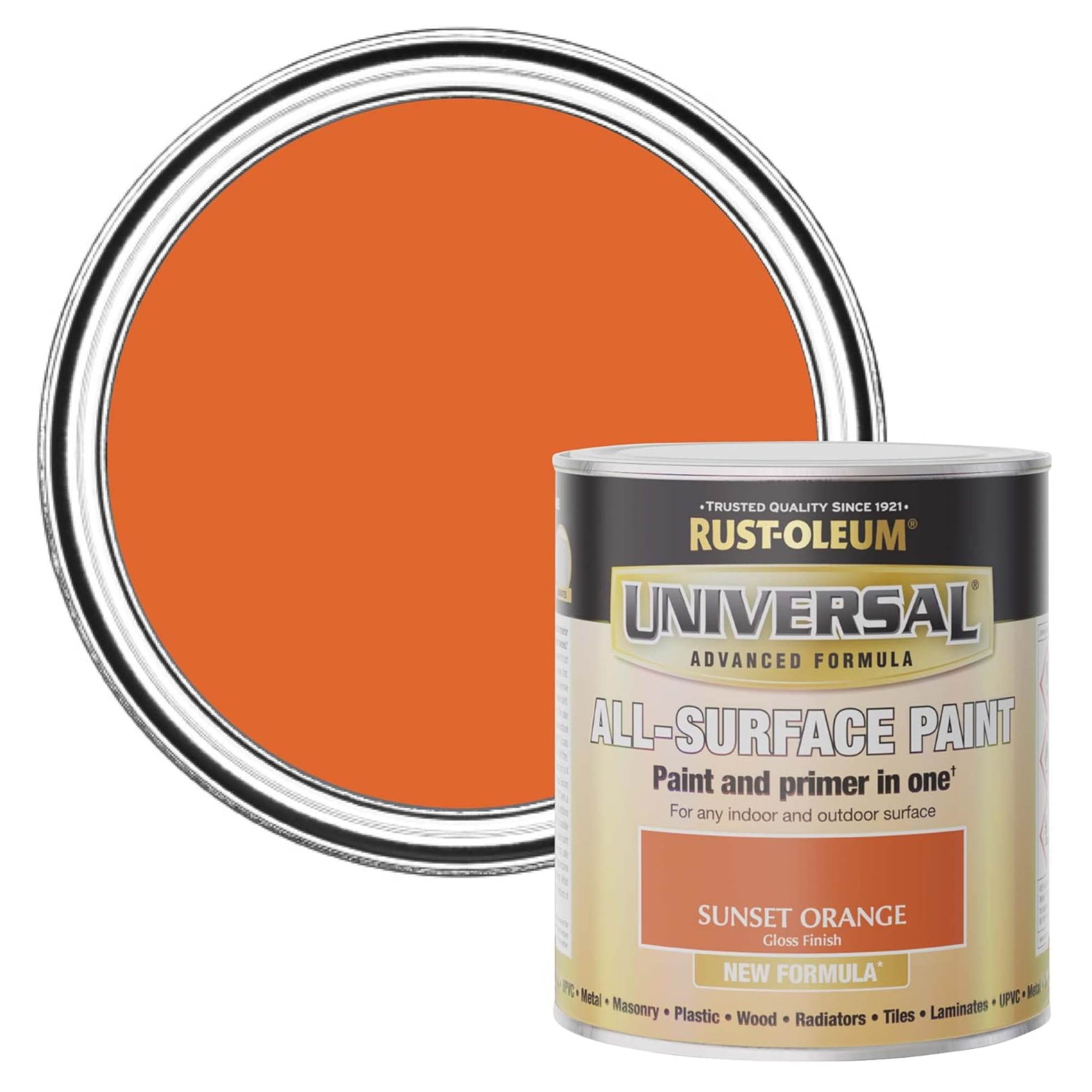 Rust Large Sunset Rust-Oleum Universal All-Surface - Sunset Orange Gloss - 750ml ...