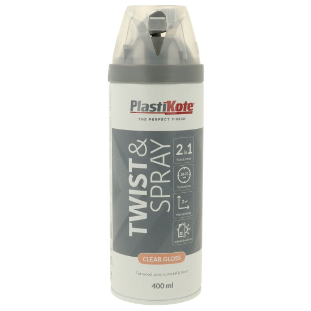 Plastikote Twist & Spray Gloss Clear Sealer - 400ml