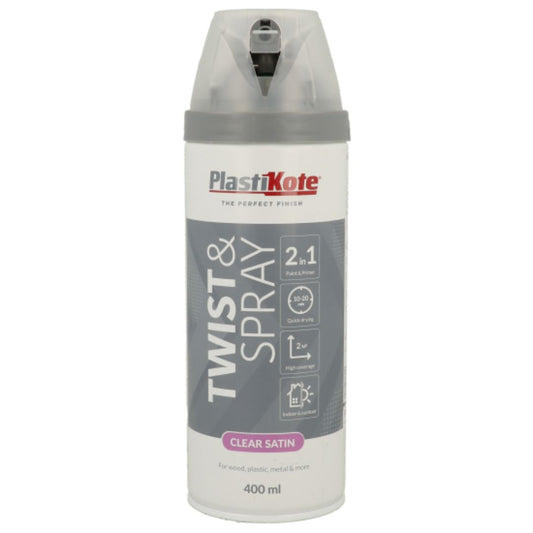 Plastikote Twist & Spray Clear Satin Sealer - 400ml