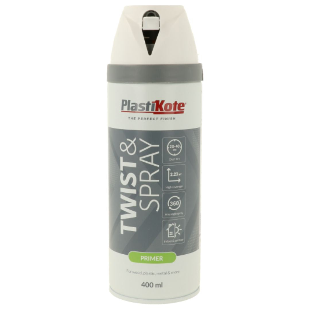 Plastikote Twist & Spray Primer White - 400ml