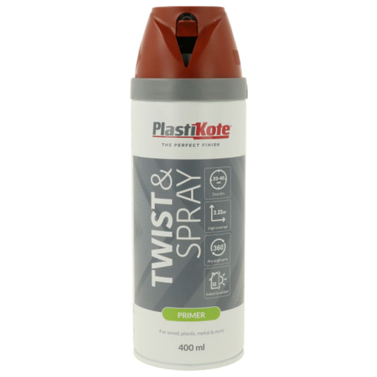 Plastikote Twist & Spray Primer Red Oxide - 400ml 