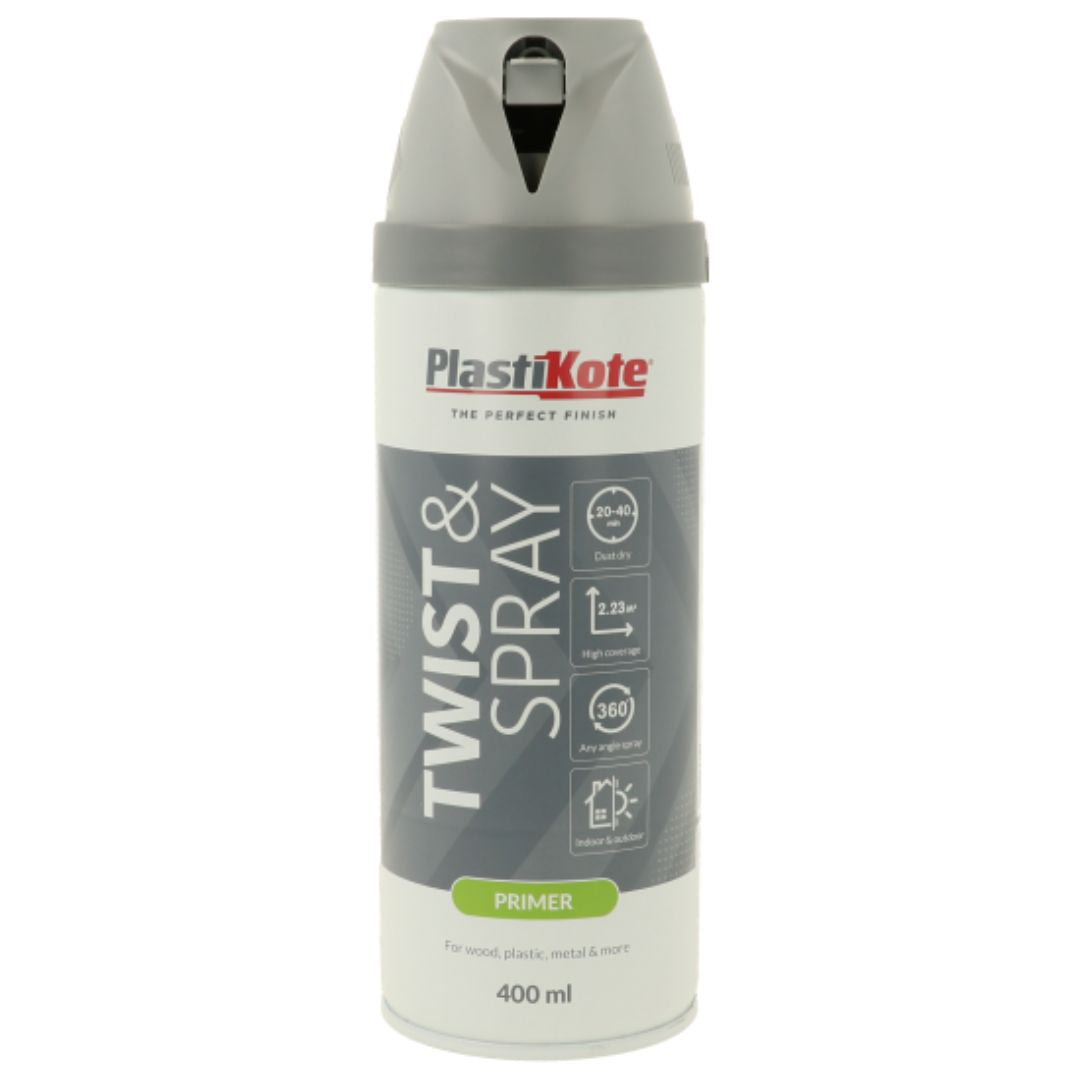 Plastikote Twist & Spray Primer Grey - 400ml