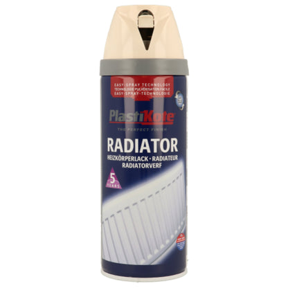 Plastikote Twist & Spray Radiator Gloss Magnolia - 400ml