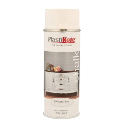 Plastikote Chalk finish spray vintage white - 400ml