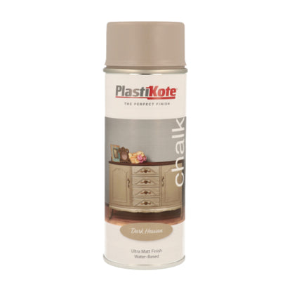 Plastikote Chalk Finish Spray Dark Hessian - 400ml