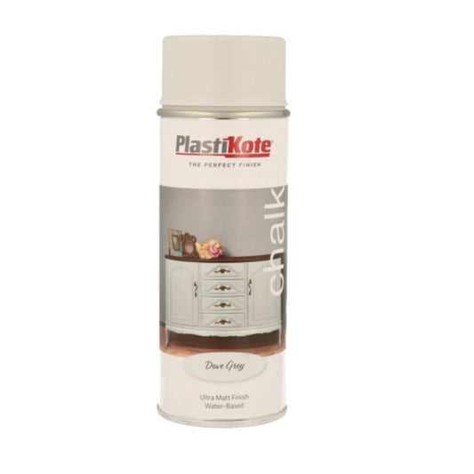 Plastikote Chalk Finish Spray Dove Grey - 400ml